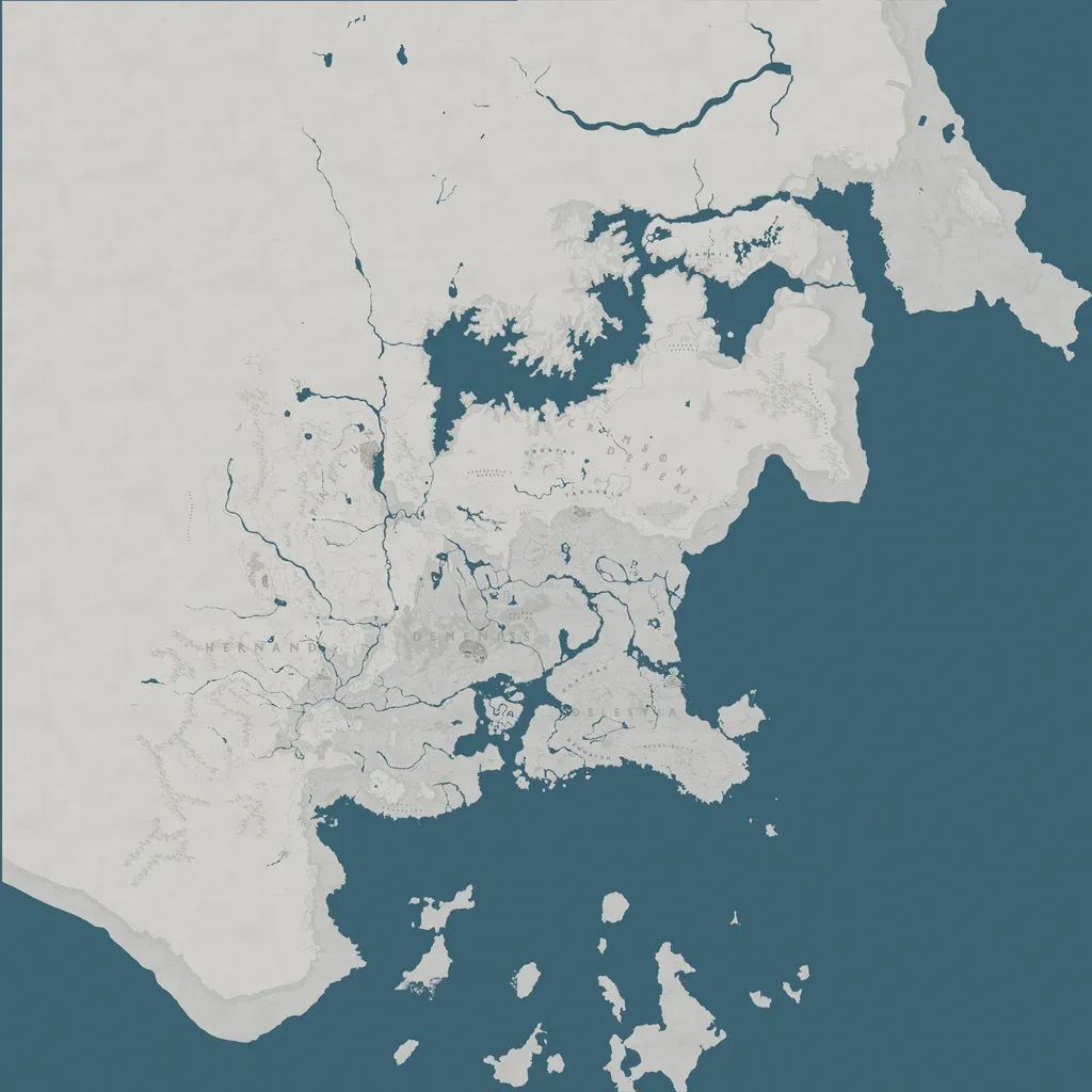 Overview of the Crimson Desert interactive map of Pywel with marker locations
